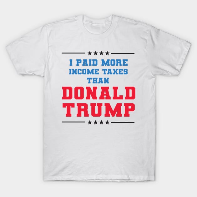 I Paid More In Taxes Than Donald Trump T-Shirt by  Funny .designs123